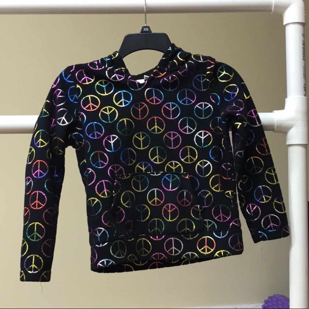 Rainbow Peace Sign Hoodie *GOOD CONDITION*